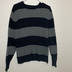 Carbon Black&Gray Stripped Sweater